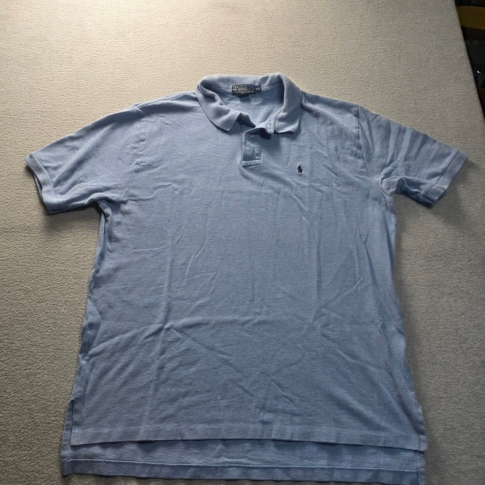 Polo Ralph Lauren Polo Shirt Mens XXL Light Blue 100% Cotton Pony Logo 2XL